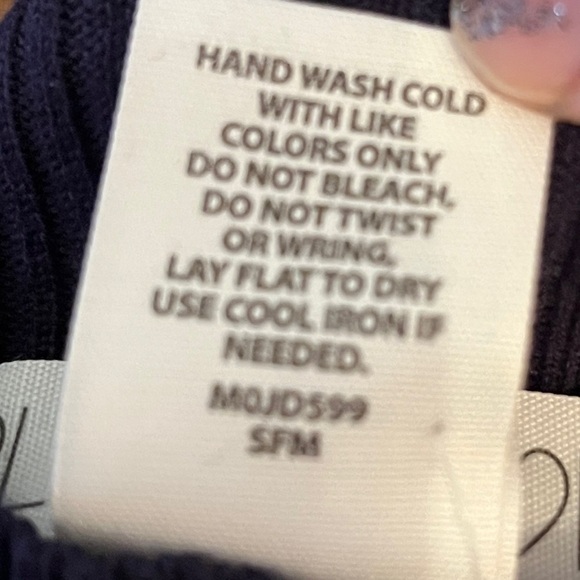 Navy Blue Long Sleeve Bodycon Sweater Dress XL NWT | Stretch Knit Mock Neck - Picture 11 of 14